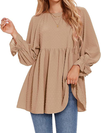 Ruffle Sleeve Shirt Blouse