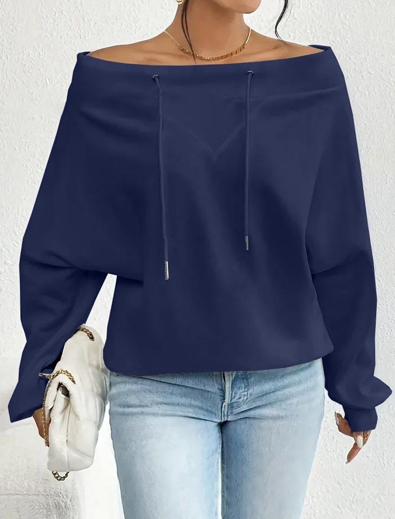 Off-Shoulder Drawstring Top