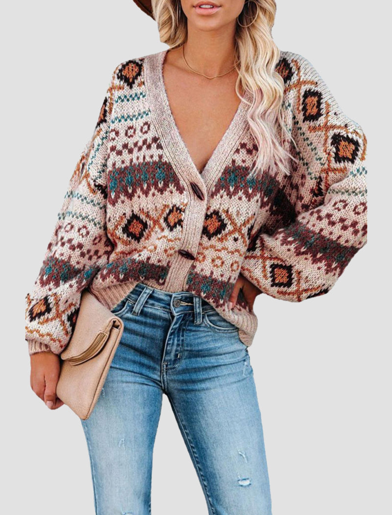 Knit V-Neck Cardigan