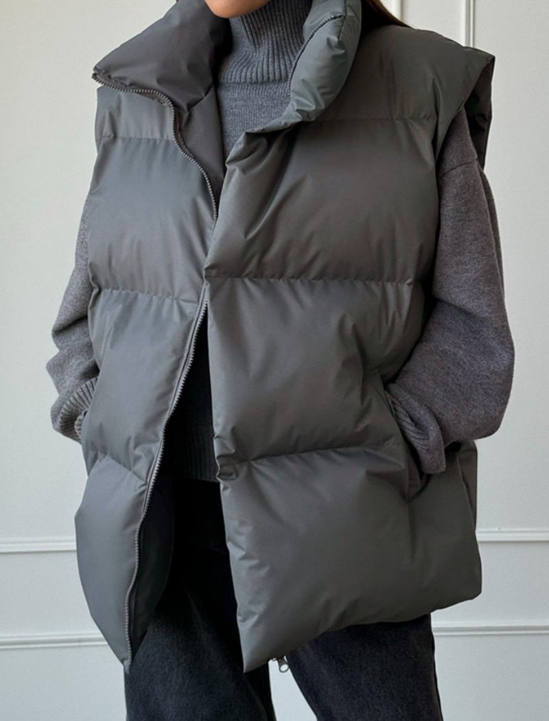 Oversized Quilted Puffer Vest