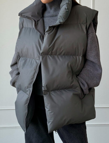 Oversized Quilted Puffer Vest