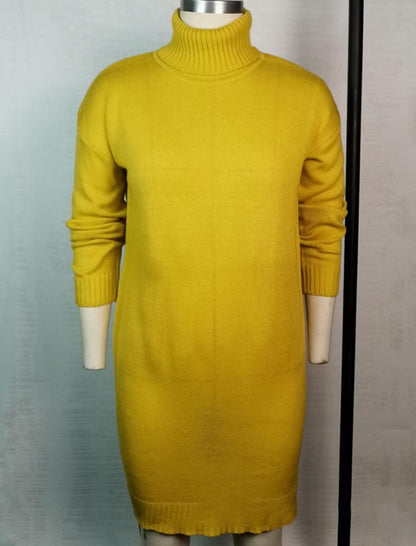 High-Neck Knit Sweater