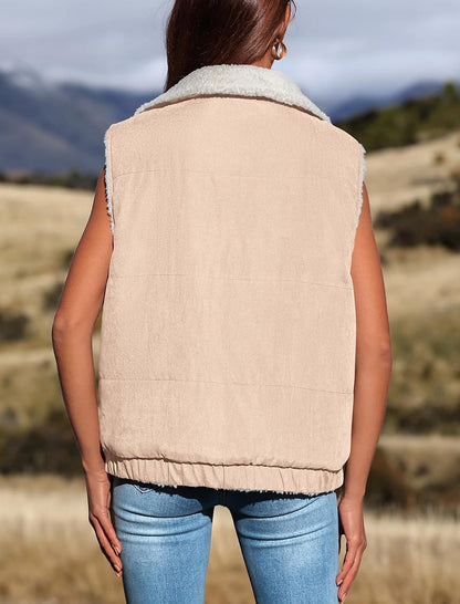 Reversible Zip-Up Quilted Vest