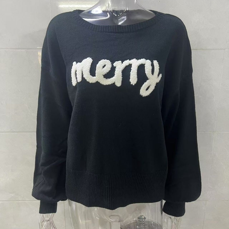 Christmas Round Neck Long Sleeve Sweater