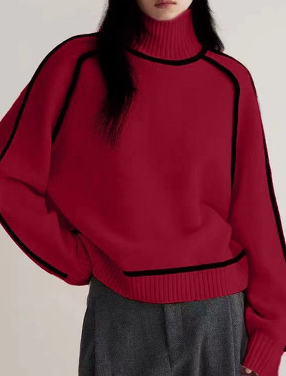 Relaxed Fit Pullover Knit Sweater