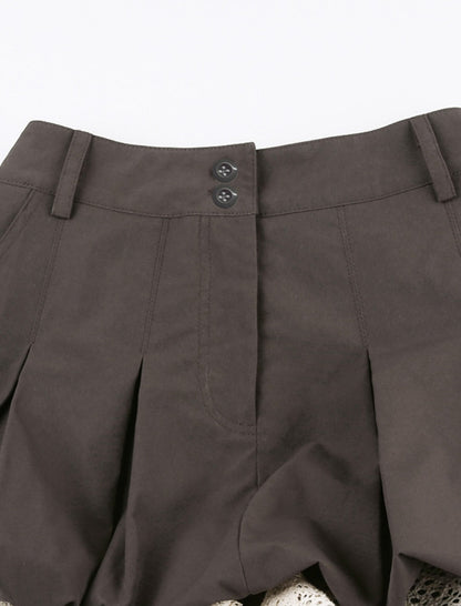 High-Waist Pleated Mini Skirt