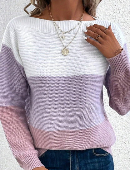 Color Block Knit Sweater