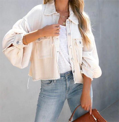 Buttoned Crop Jacket