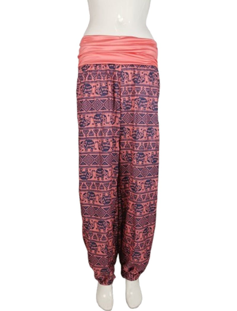 Boho Elephant Print Harem Pants