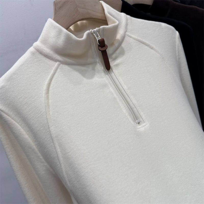 Half-Zip High Neck Pullover
