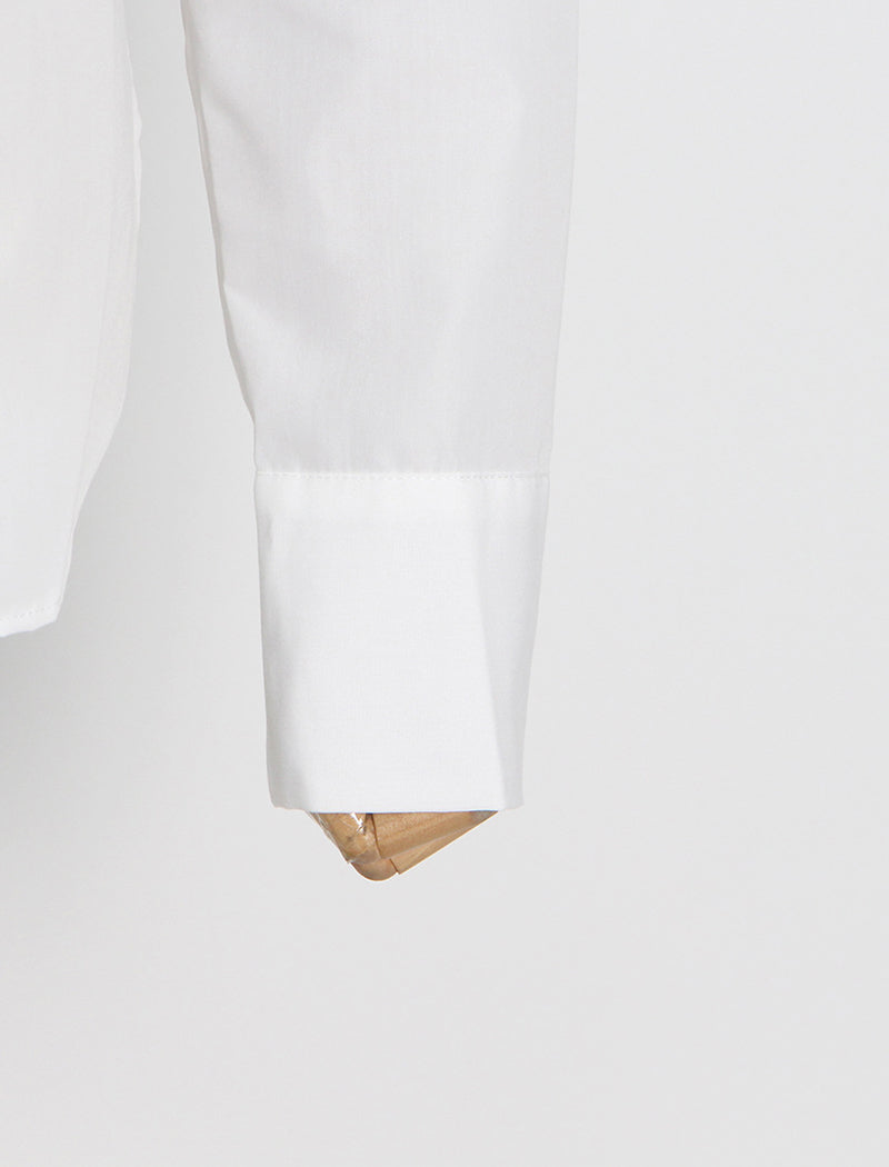 Padded Shoulder Waist-Tie Shirt