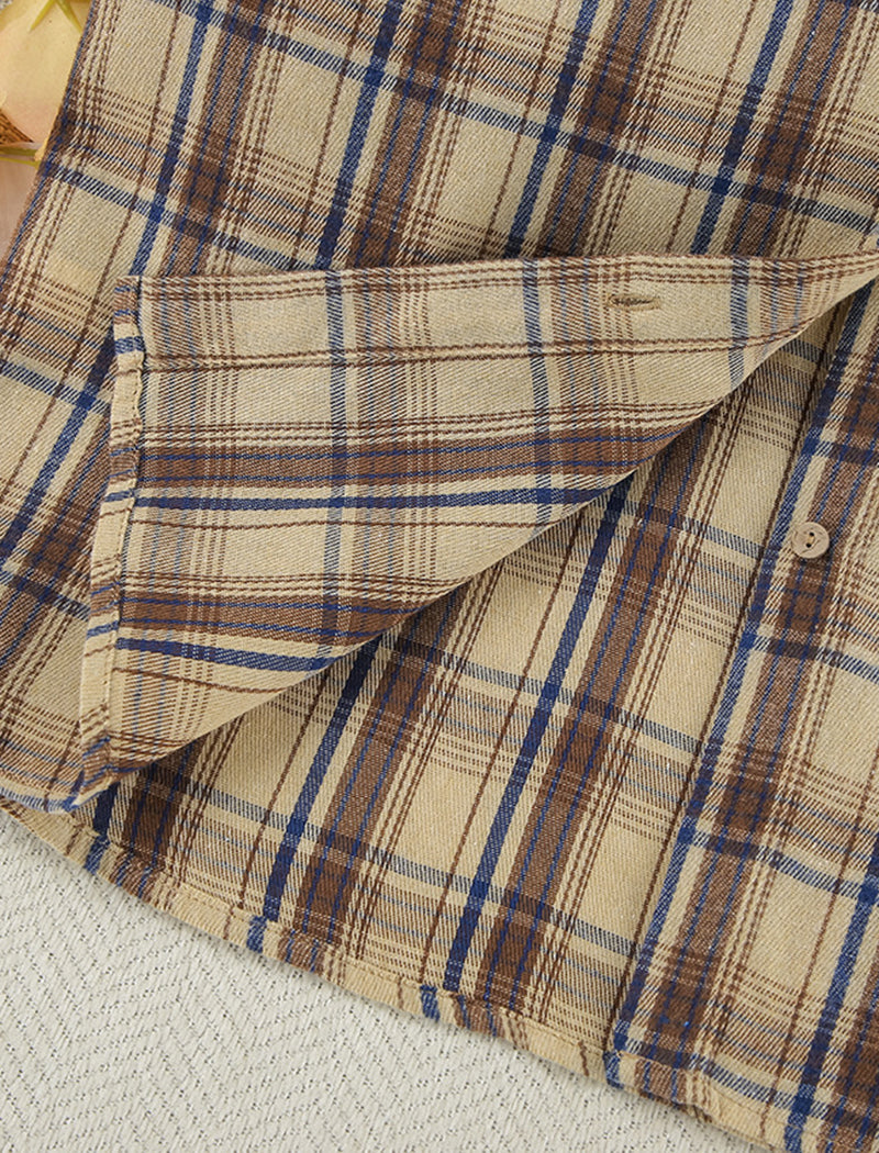 Plaid Two-Piece Loungewear Set