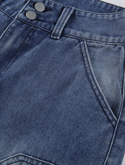 Denim High-Waisted Wide-Leg Jeans