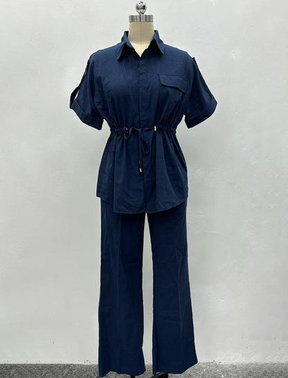 Drawstring Pocket Two-Piece Set