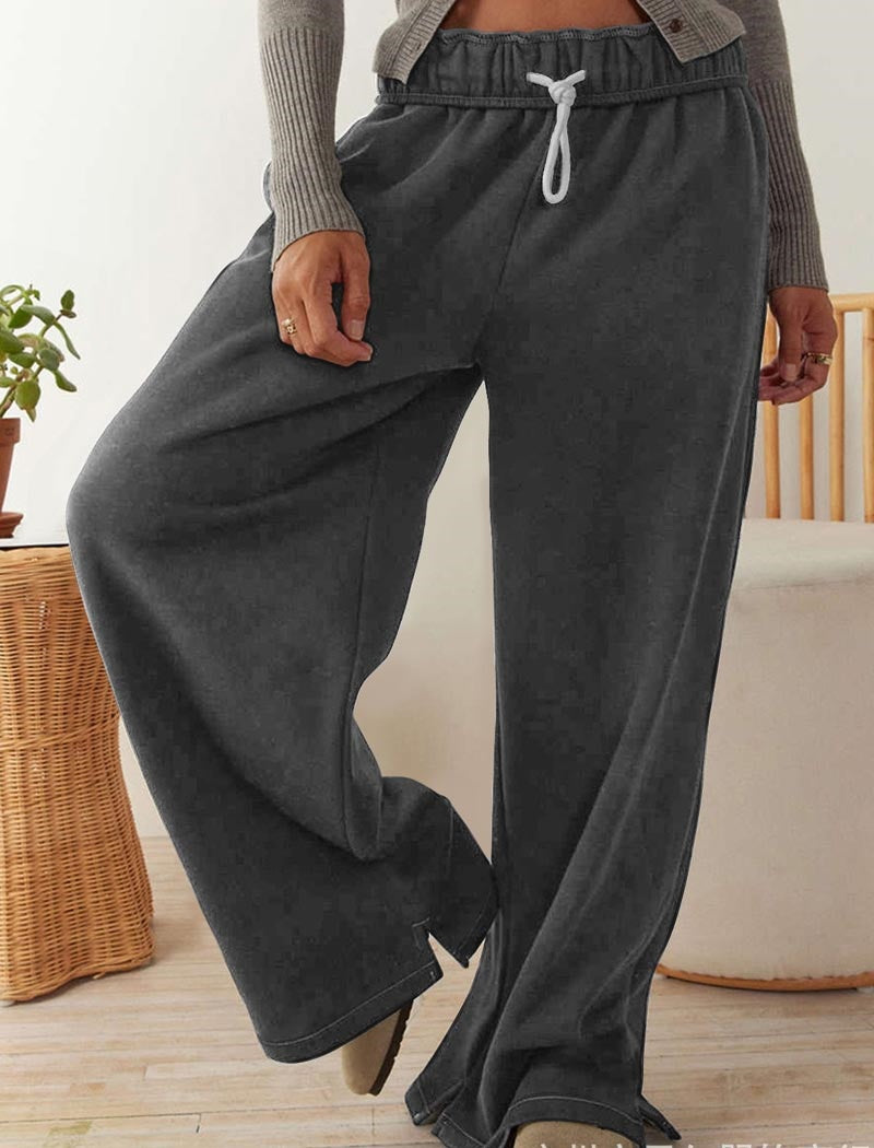 Split-Cuff Straight Casual Joggers