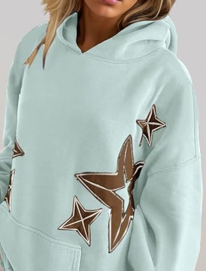 Star Patch Hooded Top