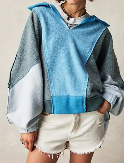 Two-Tone Color Block Hoodie