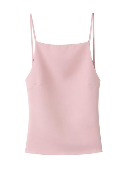 Square Neck Backless Cami Top