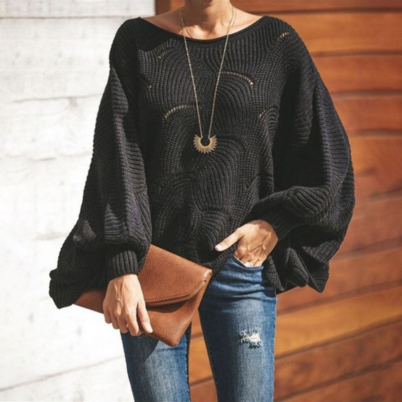 Loose Knit Batwing Sweater