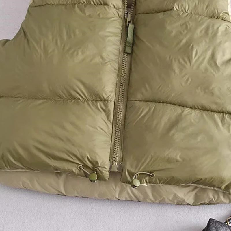 Sleeveless Padded Zip-Up Vest