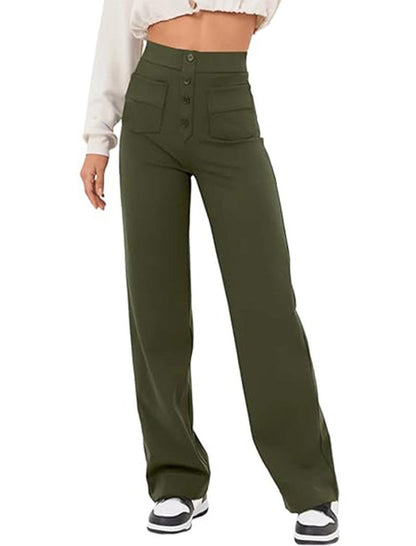 High-Rise Buttoned Pants