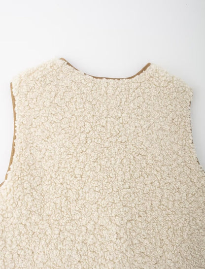 Fleece Sleeveless Crewneck Vest