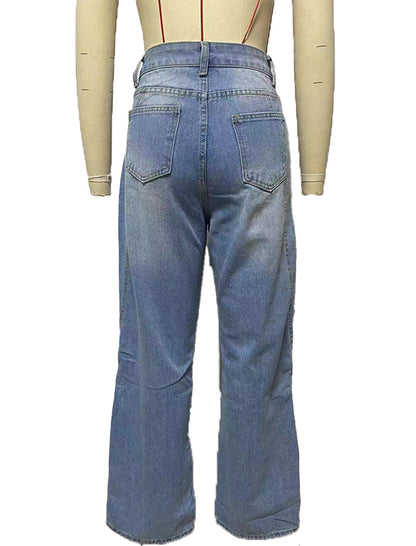 High-Rise Wide-Leg Denim Jeans