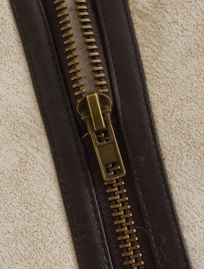 Faux Fur Quilted Sleeveless Vest