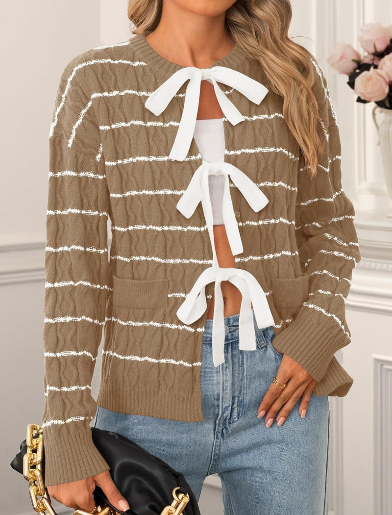 Bow-Tie Front Cardigan