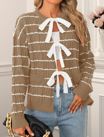 Bow-Tie Front Cardigan