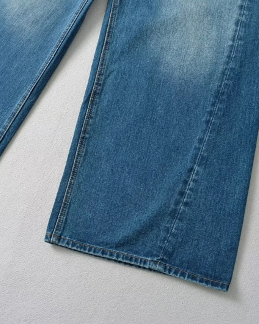 High-Rise Patchwork Jeans