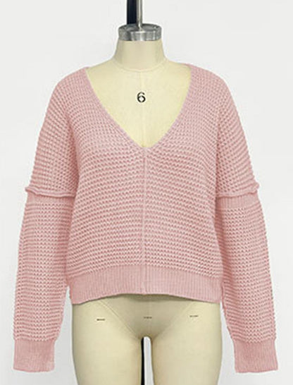V-Neck Loose Fit Knit Sweater