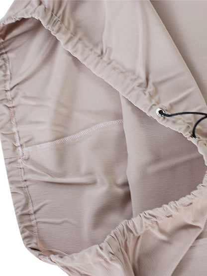 Drawstring Cargo Midi Skirt