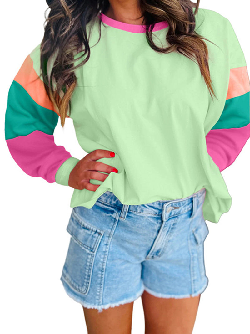 Colorblock Long-Sleeve Top