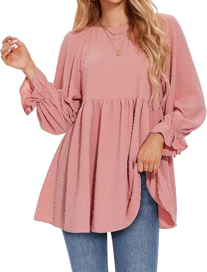 Ruffle Sleeve Shirt Blouse