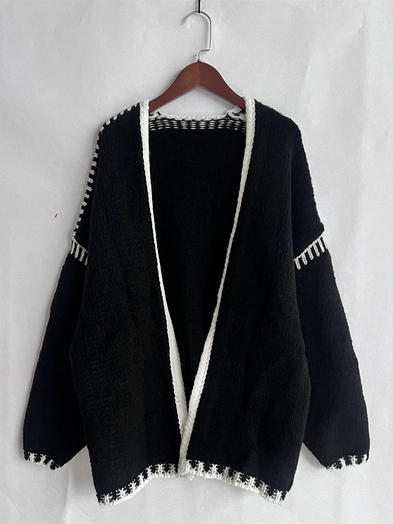 Oversized Open Front Cardigan