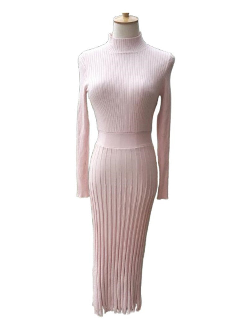 Pleated Knit Dress