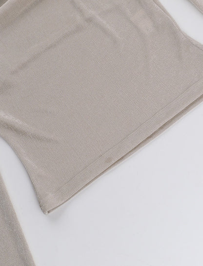 Ruched Off-Shoulder Long Sleeve Top