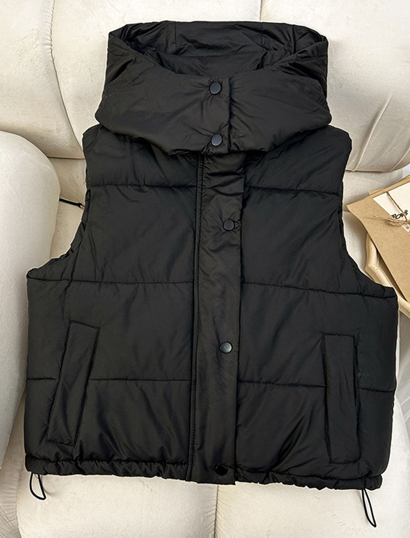 Hooded Quilted Puffer Vest