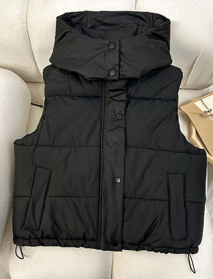 Hooded Quilted Puffer Vest