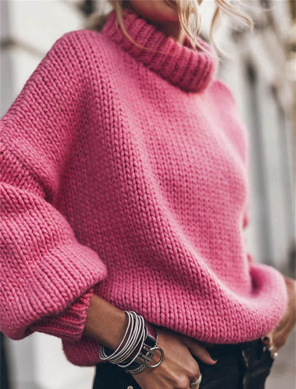 Oversized Knit Turtleneck Sweater