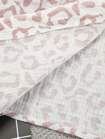 Leopard Print Tie-Front Lounge Set