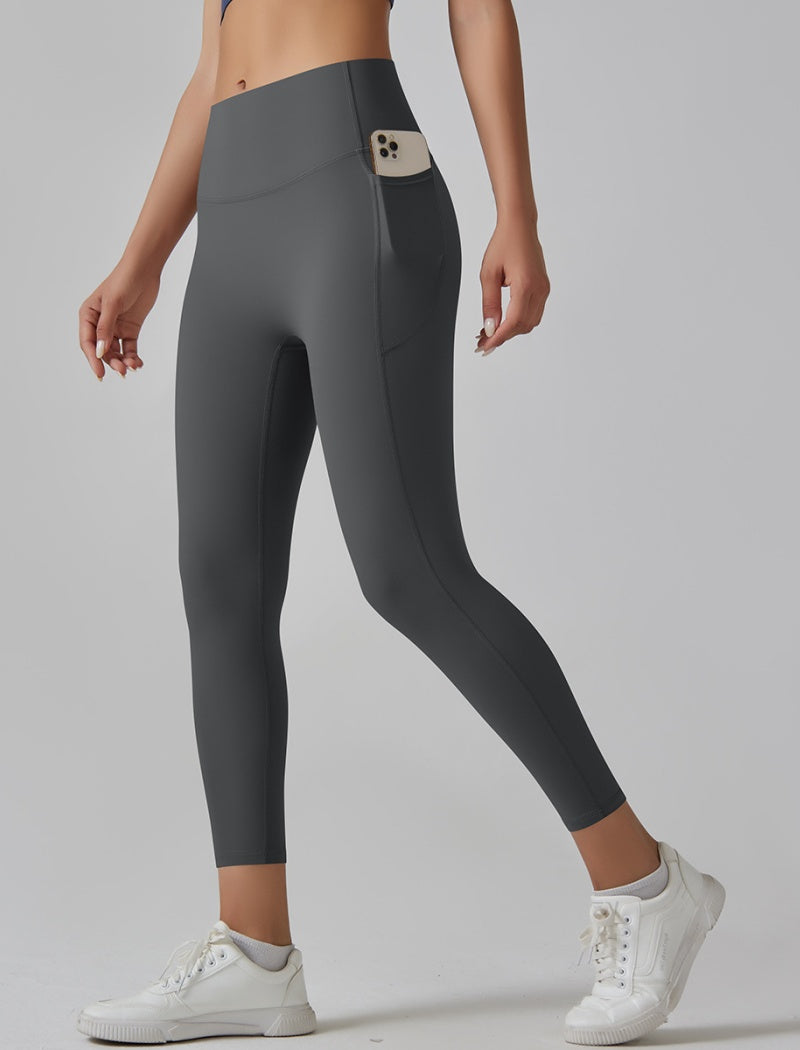 High-Waist Pocketed Workout Leggings