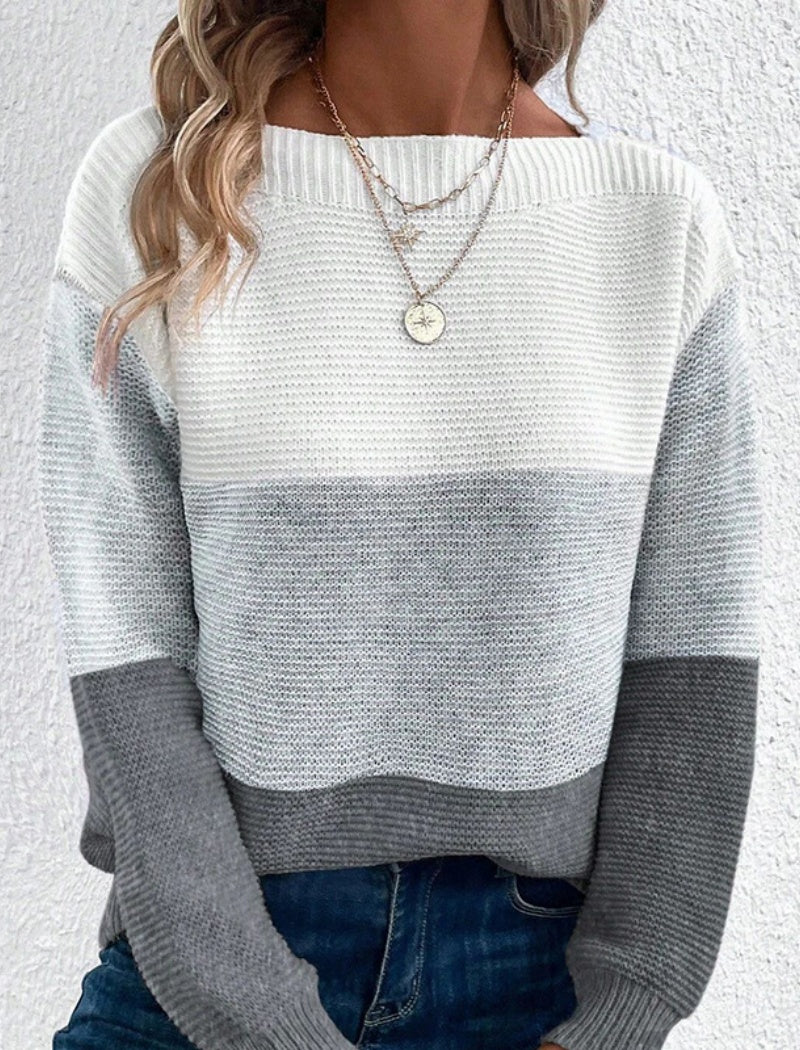 Color Block Knit Sweater