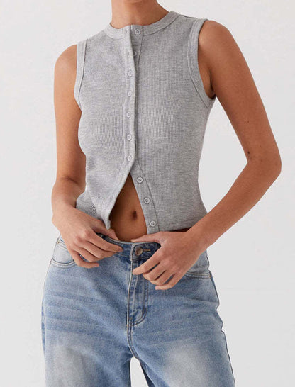 Slim Fit Sleeveless Vest