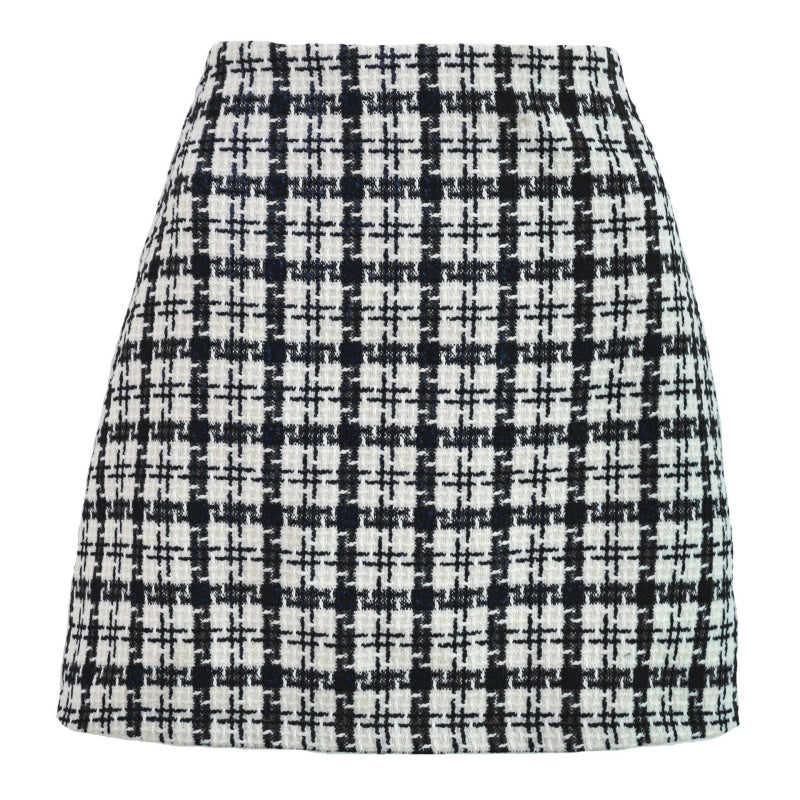 Tweed Mini Skirt with Structured Fit