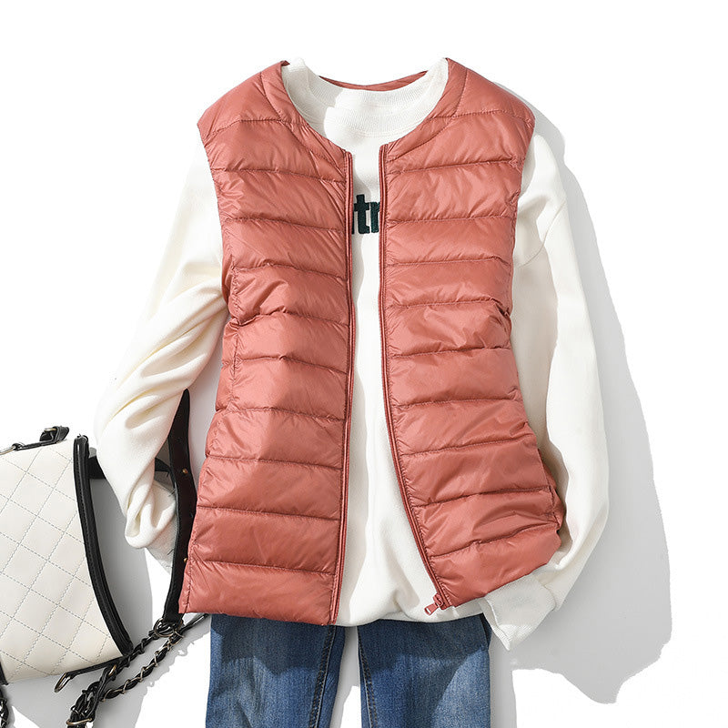 Lightweight Padded Zip-Up Vest