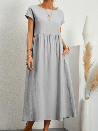 Cap-Sleeve Maxi Dress