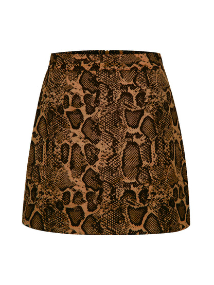 Animal Print A-Line Mini Skirt