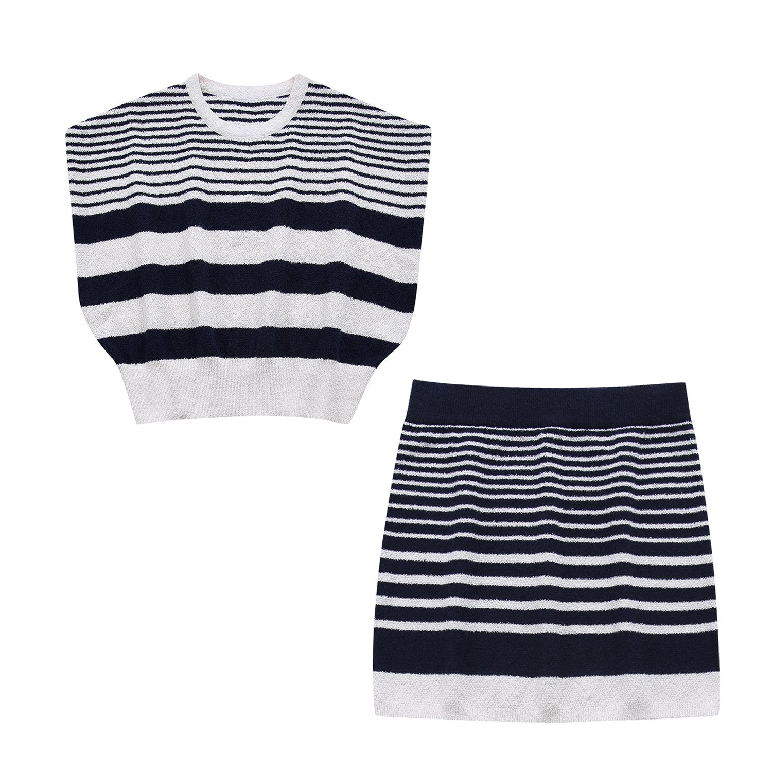 Striped Top and Skirt Set